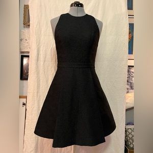 Alice + Olivia Danie black open back dress, size 6